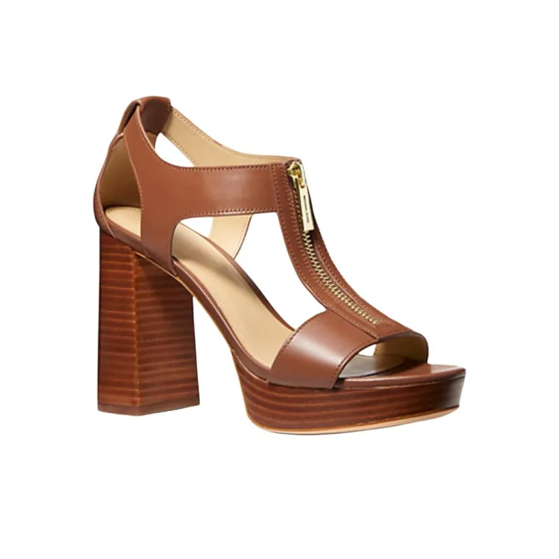 MICHAEL KORS Berkley Strap Sandals 10cm Women's Brown-2