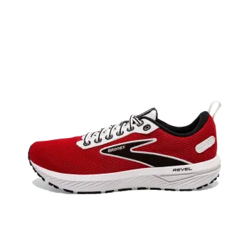 Brooks Revel 6 Cushioning Wear-Resistant Low-Top Running Shoes Women's Black Red