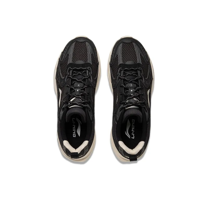 LiNing Meteor 2K Cushioning, Slip Resistant, Abrasion Resistant Support Low Top Chunky Sneakers Men's Black-3