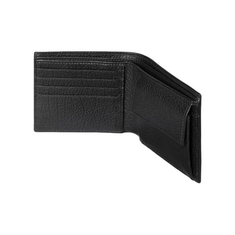 GUCCI Grain Leather Wallet Regular Men's Black-4