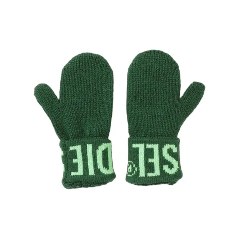 DIESEL Acrylic Knit Gloves Kids' Green-1