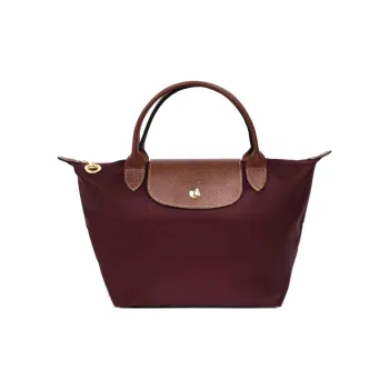 LONGCHAMP Le Pliage Polyamide Canvas With Leather Dumpling Bag Handbags Small Size Women's Tan