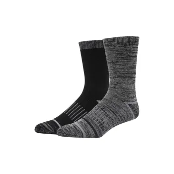 Columbia Women's Moisture Control Crew Sock - 2 Pack Mid-Calf Socks Women's 2 Pack Black+Gray