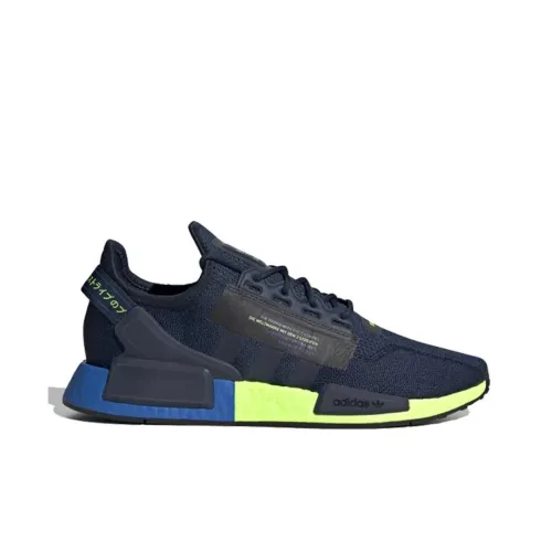 Adidas Originals NMD_R1 Casual Shoes Unisex Low-Top Midnight Blue/Fluorescent Green/Blue