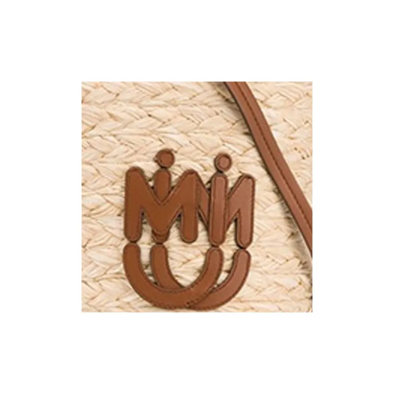 MIU MIU Leather Shoulder Bag Women's Brown-3