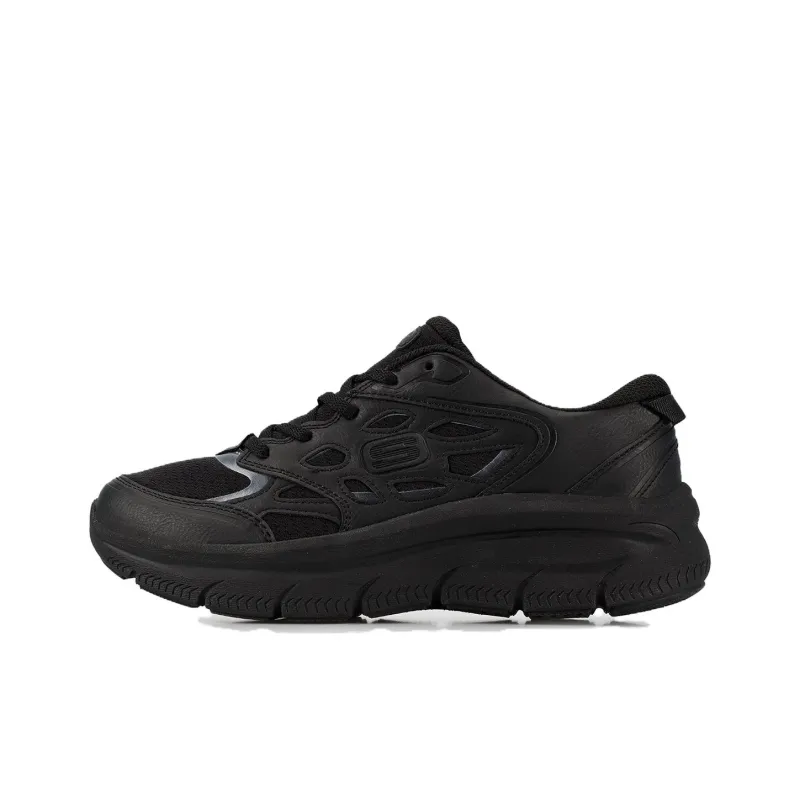 Skechers Modern D'Lu Cushioning Breathable Low Top Casual Shoes Women's Black-0