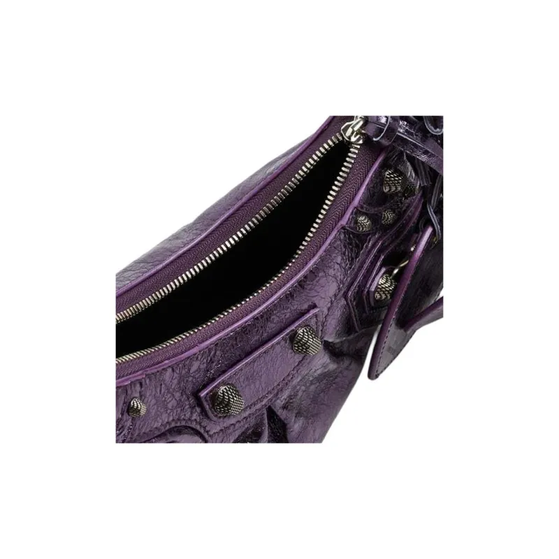 Balenciaga Le Cagole Xs Shoulder Bag Metallized Purple-3