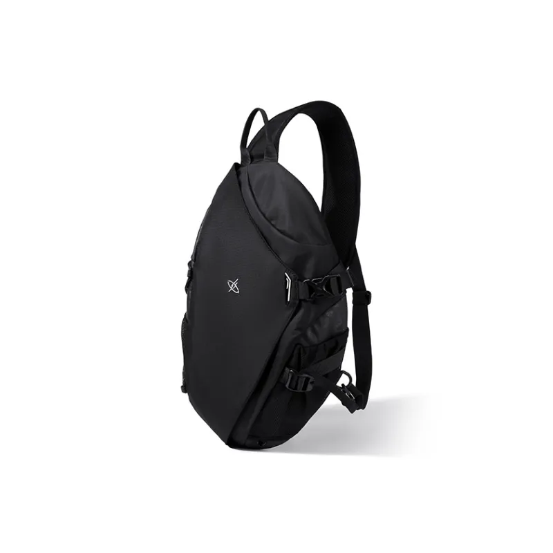 GYXX Nylon Sling Bag, Crossbody Bag Unisex Chasing Shadows Black/Night Ash Gray/Firefly Green-0