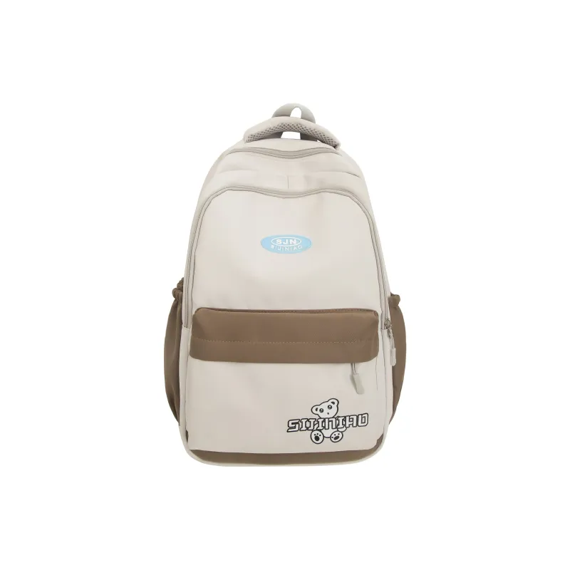 MOK Nylon Backpack Unisex Gray/Black/Red/Khaki/Blue-4