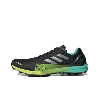Adidas Terrex Speed Pro Breathable Low-Top Athletic Shoes Men's Black Yellow Blue