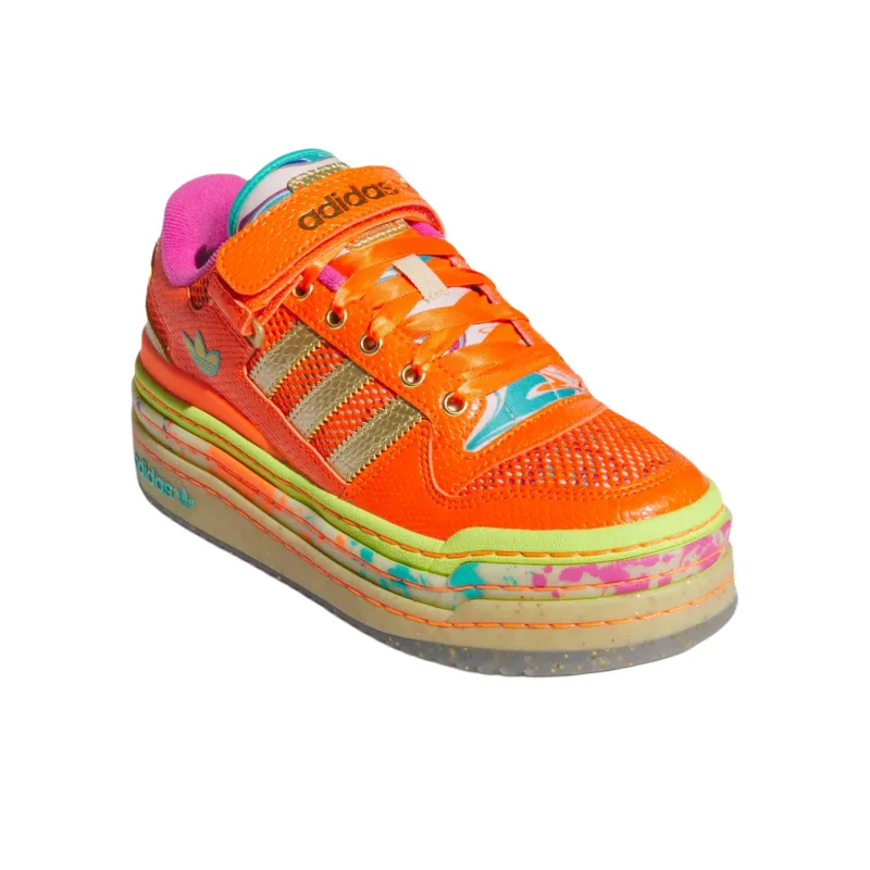 Adidas Originals Forum Lo Triple Platform Impact Orange Gold Metallic Semi Solar Orange Women's-2
