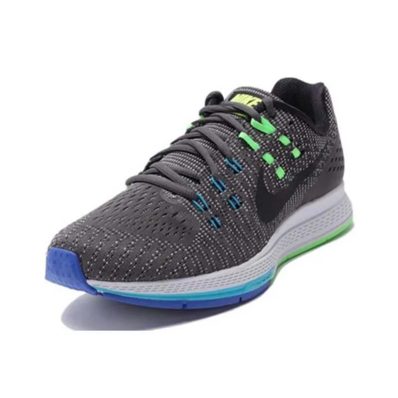 Nike Zoom Structure 19 Cushioning, Wear Resistant Low Top Running Shoes Men's Black Green-2