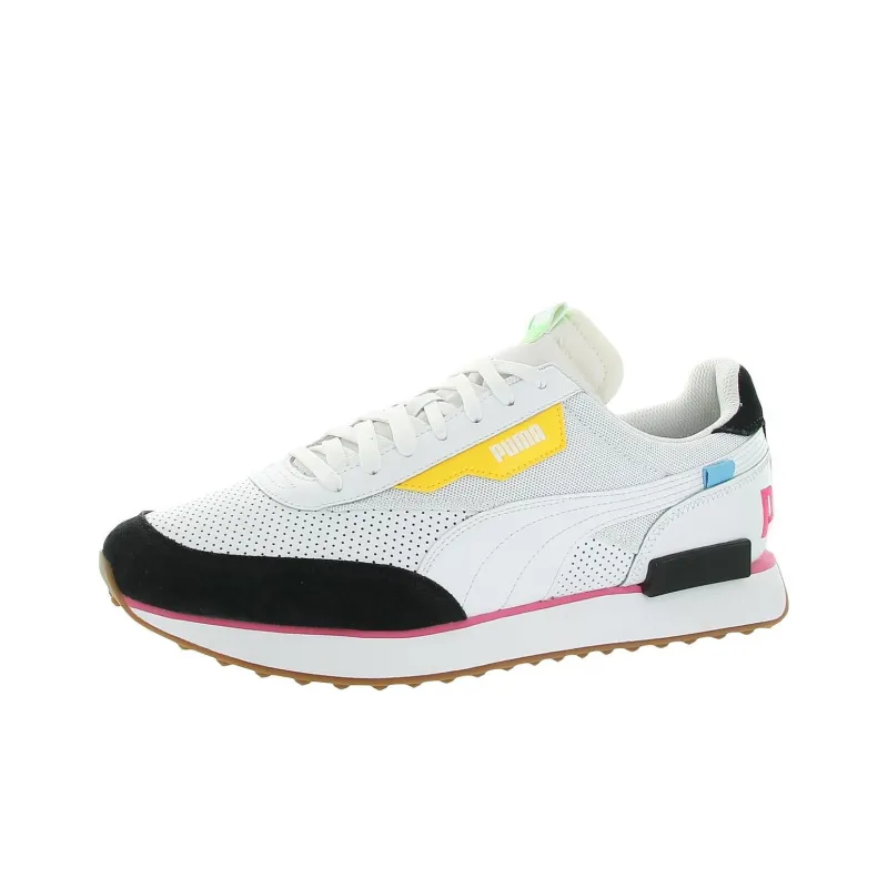PUMA Future Rider Slip Resistant Mid Top Casual Shoes Men's White Black-0