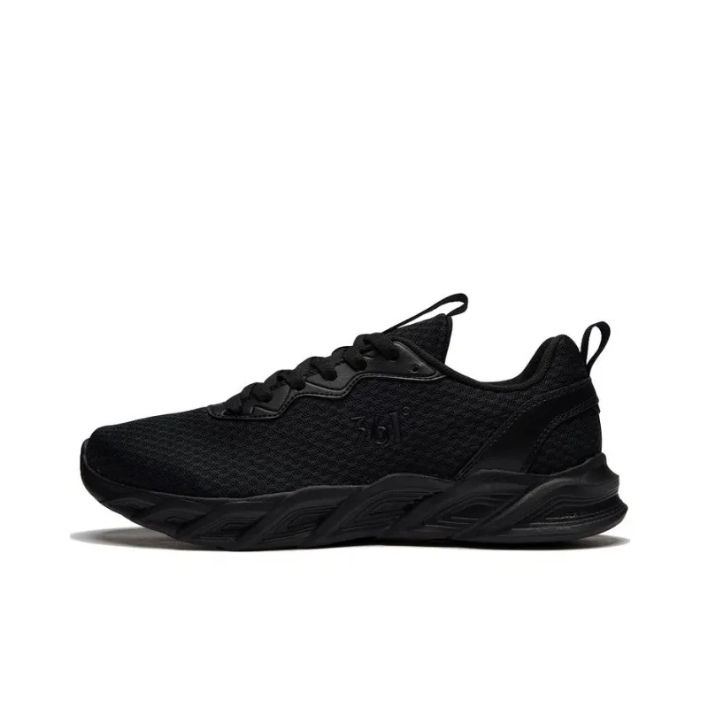 361° Abrasion Resistant Low Top Running Shoes Men's Black-0