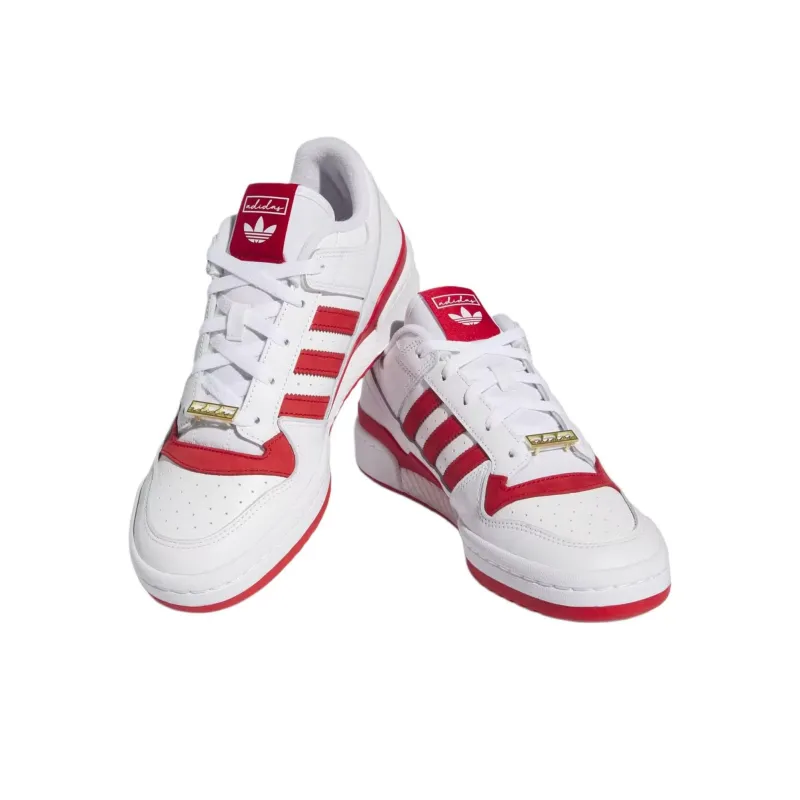 Forum Adidas Originals Low Classic 'White Scarlet Embroidered Heart'-2