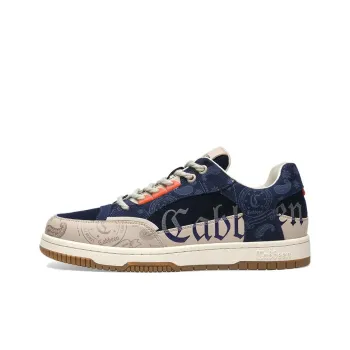 Cabbeen Patchwork Print Skateboarding Shoes Men