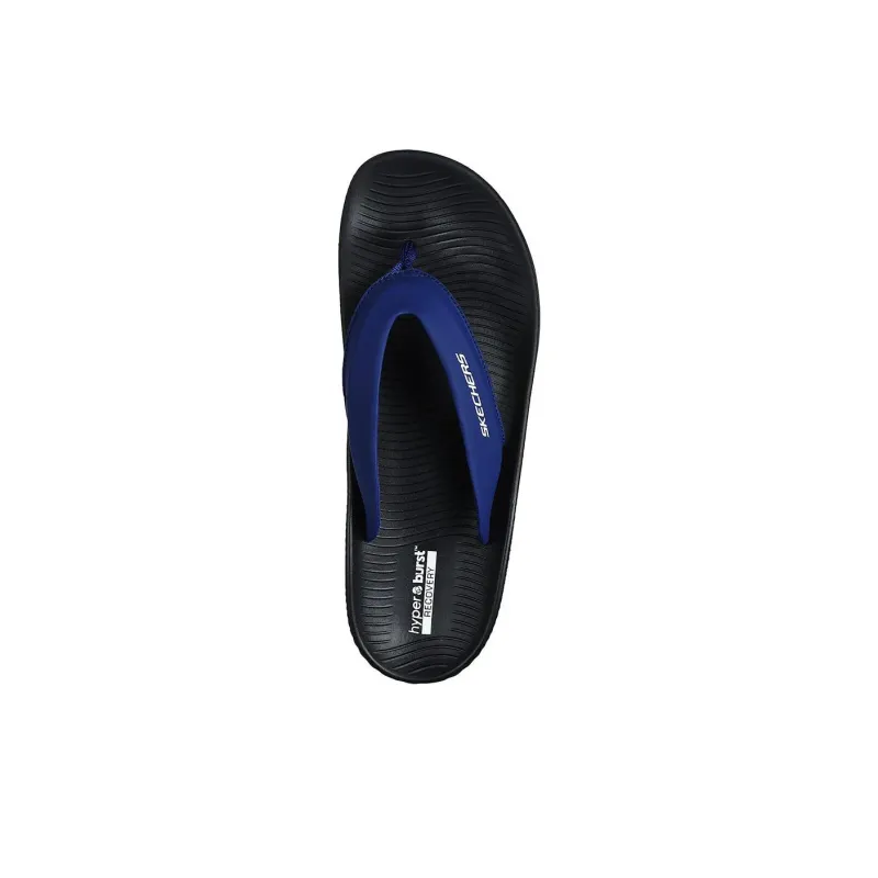 Skechers ON THE GO Stitching Flip Flops Men's Blue Black-3