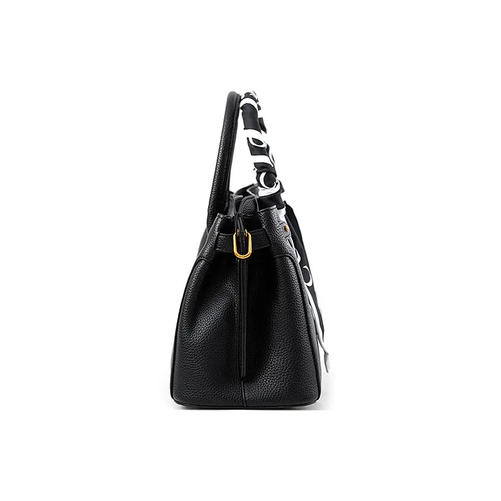 Vigno Synthetic Leather One Shoulder Tote Handbag Regular Women's Black-3