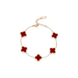 [Red]Four-Leaf Clover Bracelet