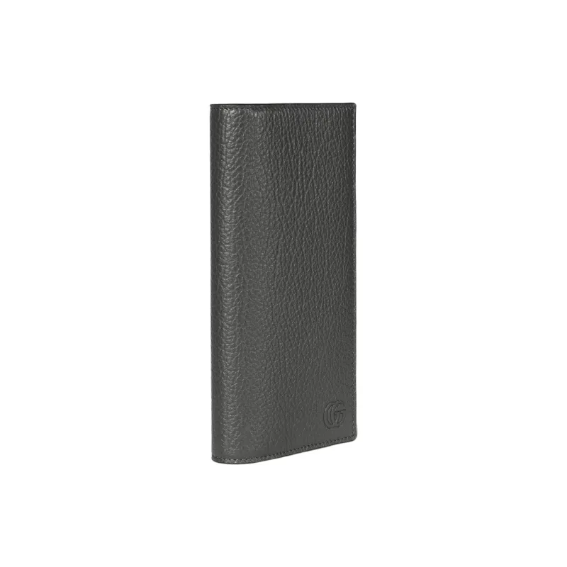 GUCCI Grain Leather Wallet Regular Men's Gray-1
