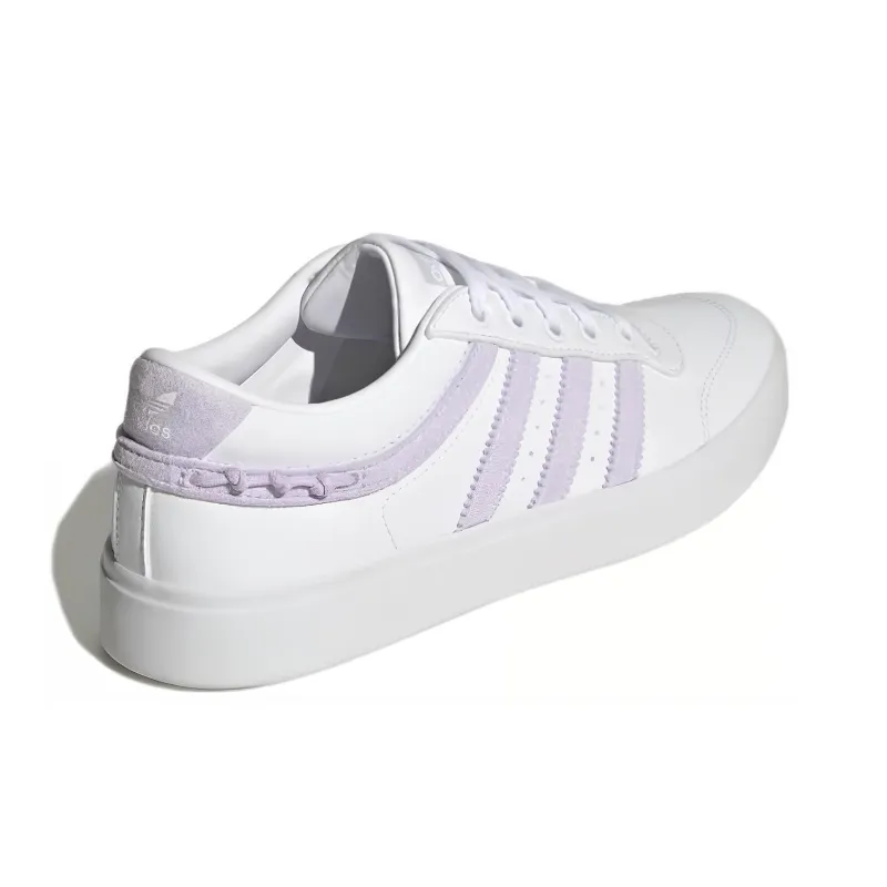Adidas Originals Bryony Anti-Slip Wear-Resistant Low-Top Skateboard Shoes Women's White Purple-3