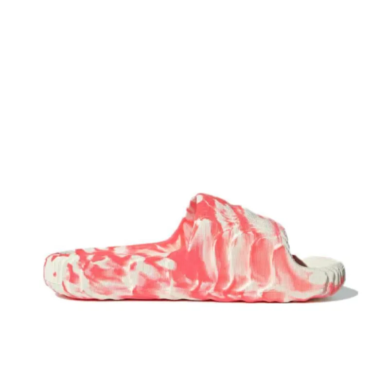 Adidas Adilette 22 Slides Ivory Solar Red-1