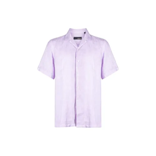 LARDINI Short-sleeved Linen Shirt