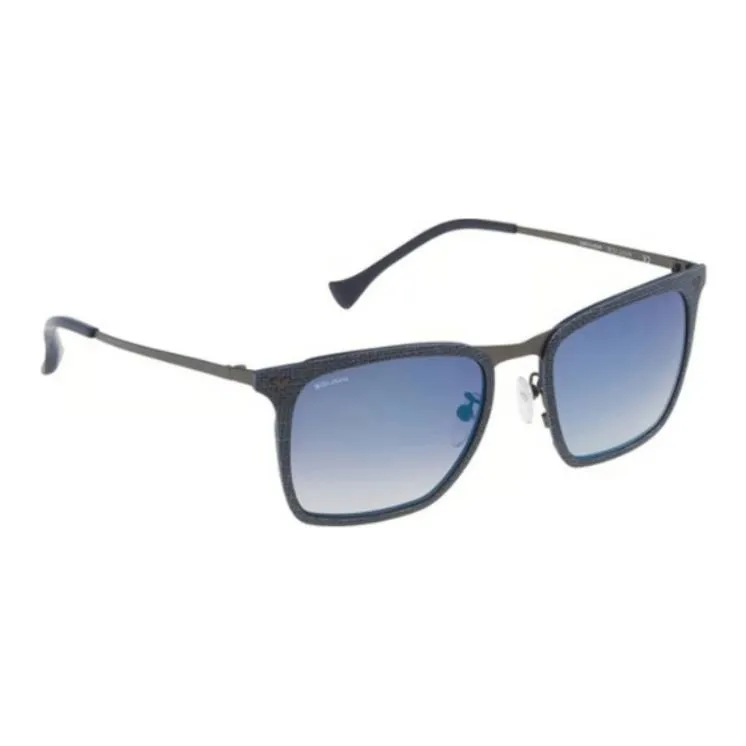 Police Metal Square Sunglasses Men's Blue-2