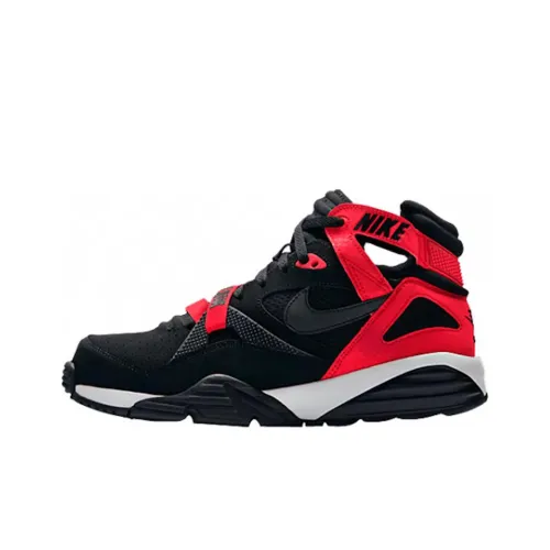 Nike Air Trainer 91 Cushioning Wear Resistant High Top Training Shoes Men's Black Red