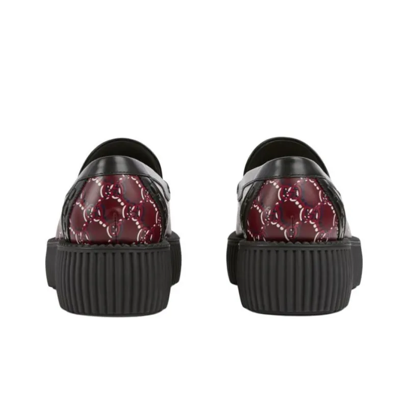 GUCCI Horsebit Loafers Men Red-4