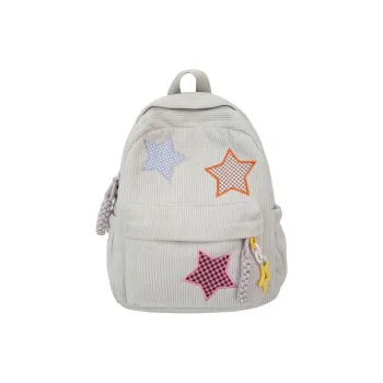 KAKAXI Strips Backpack Regular Women's Black/White/Gray/Red/Khaki/Yellow/Fruit Green/Dark Green