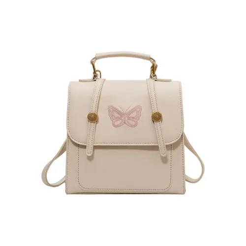 JANE KLAIN PU Backpack Large Size Women's Black/Brown/Silver