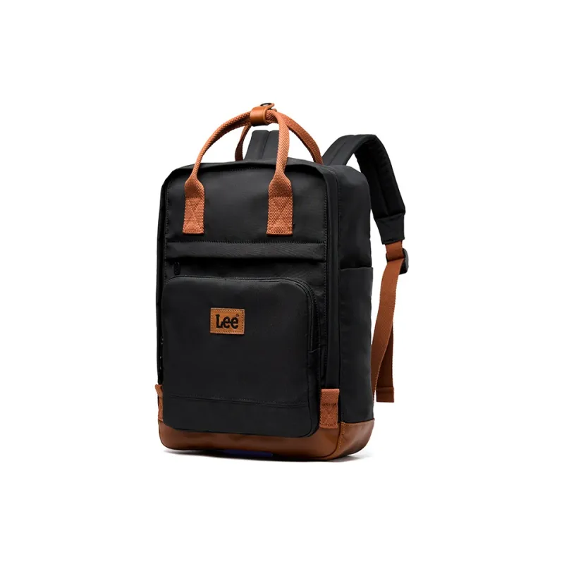 Lee PVC Water Repellent College Backpack High School Girl Backpack Regular Unisex Khaki/Black-4