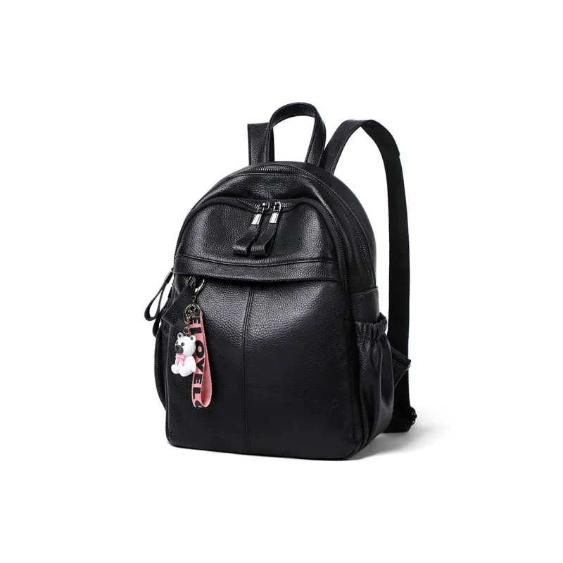 VANDEE Cow Leather Backpack Regular Women's Black-0