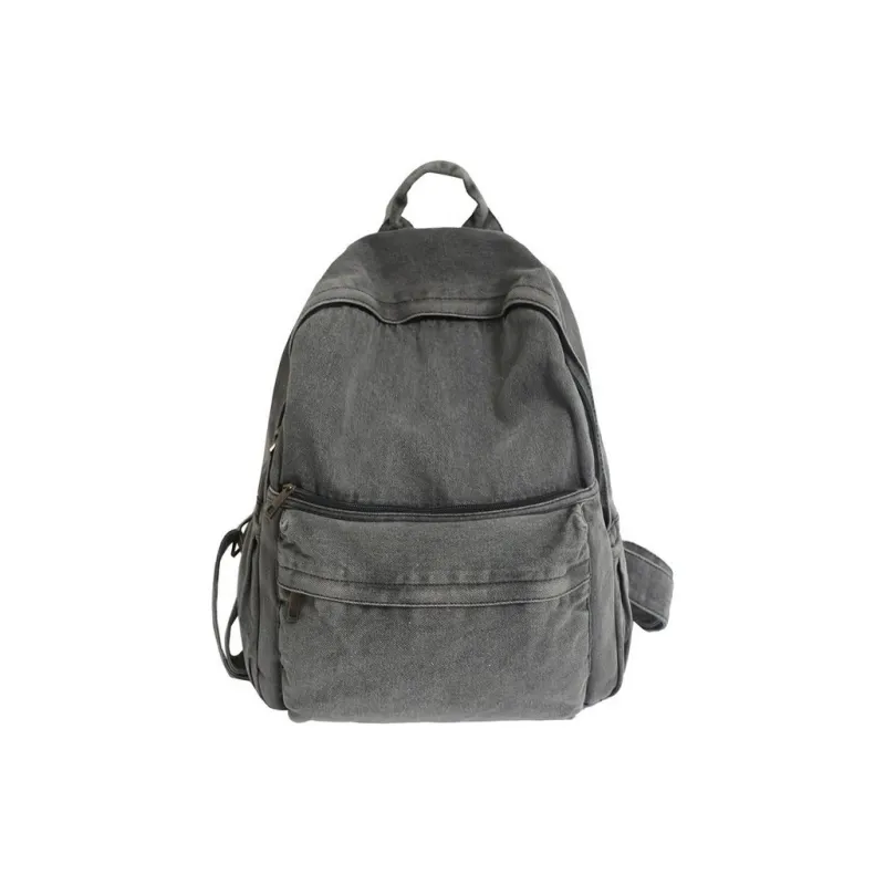Huangmu Denim Backpack Regular Unisex Dark Gray/Light Blue-0