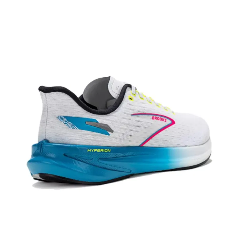 Brooks Hyperion Cushioned Slip Resistant Low Top Running Shoes Men's White Blue-1