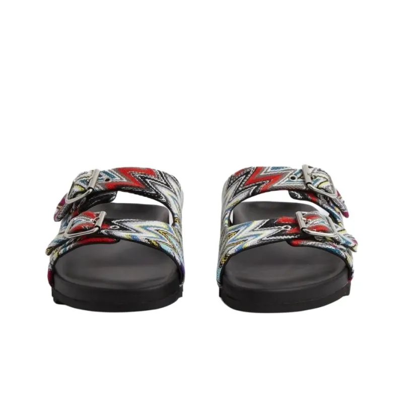 MISSONI Zig Zag Pattern Slip On Sandals-3
