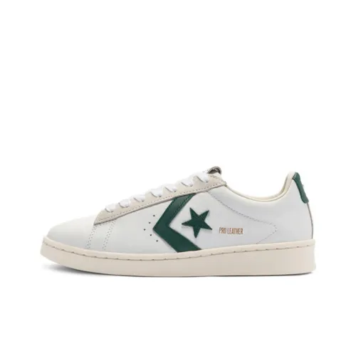 Converse Cons Pro Leather Skateboard Shoes Unisex Low-Top White/Green