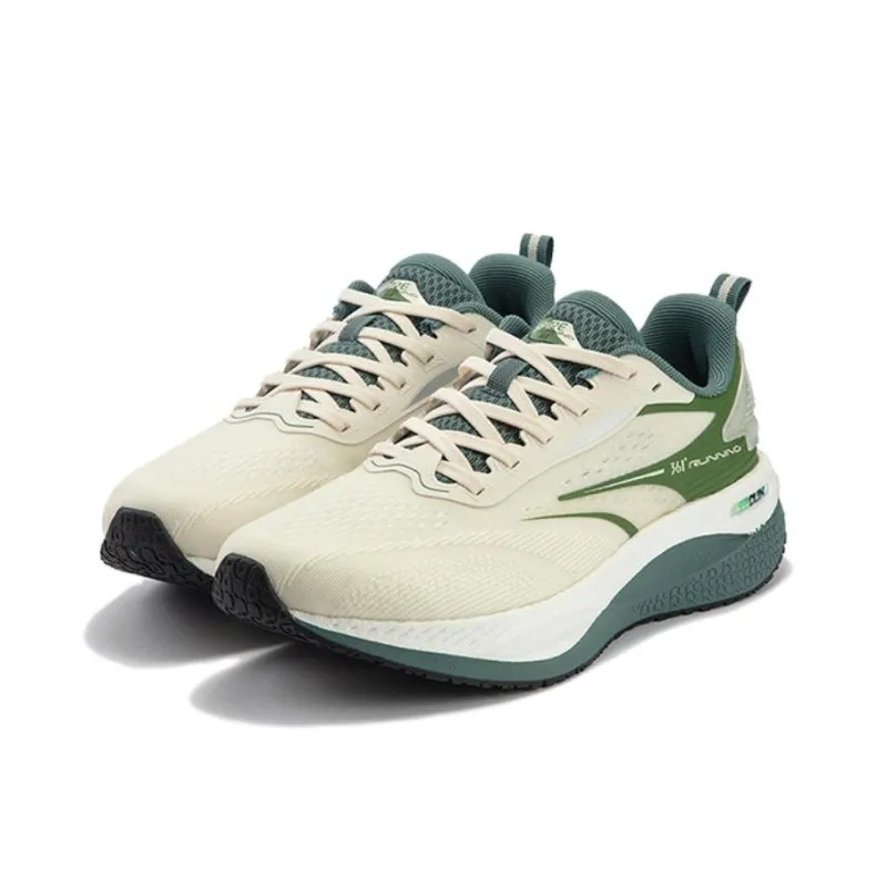361° Speed Boost CQT Cushioning Wear-Resistant Low-Top Casual Running Shoes Men's White Green-2