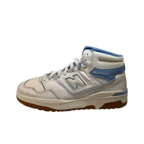 AIME LEON DORE x New Balance NB 650 'UNC' Durable Breathable High-Top Vintage Basketball Shoes Men's White Blue