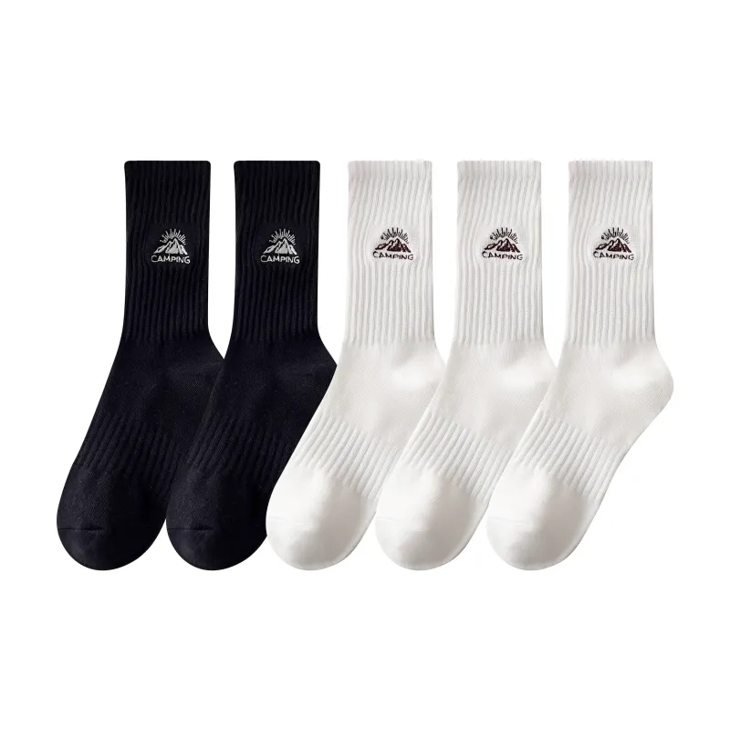 COTTON CHEESE Mid Calf Socks Men's 5 Pack-7