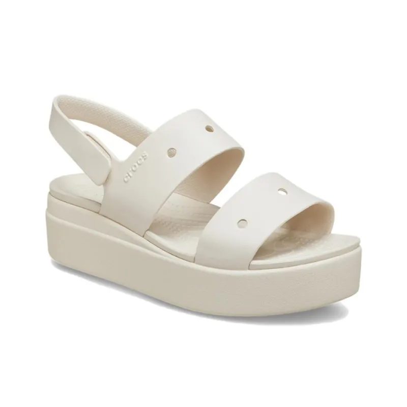 Crocs Beach Sandals Women's White Gray-3