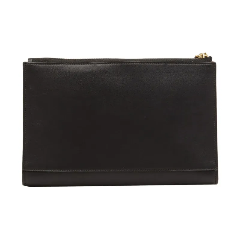 FERRAGAMO Calfskin Clutch Women's Black-2