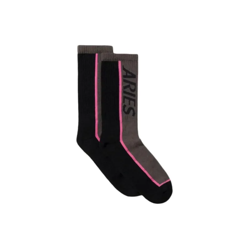 Aries Mid-Calf Socks Unisex 1 Pack Black-1