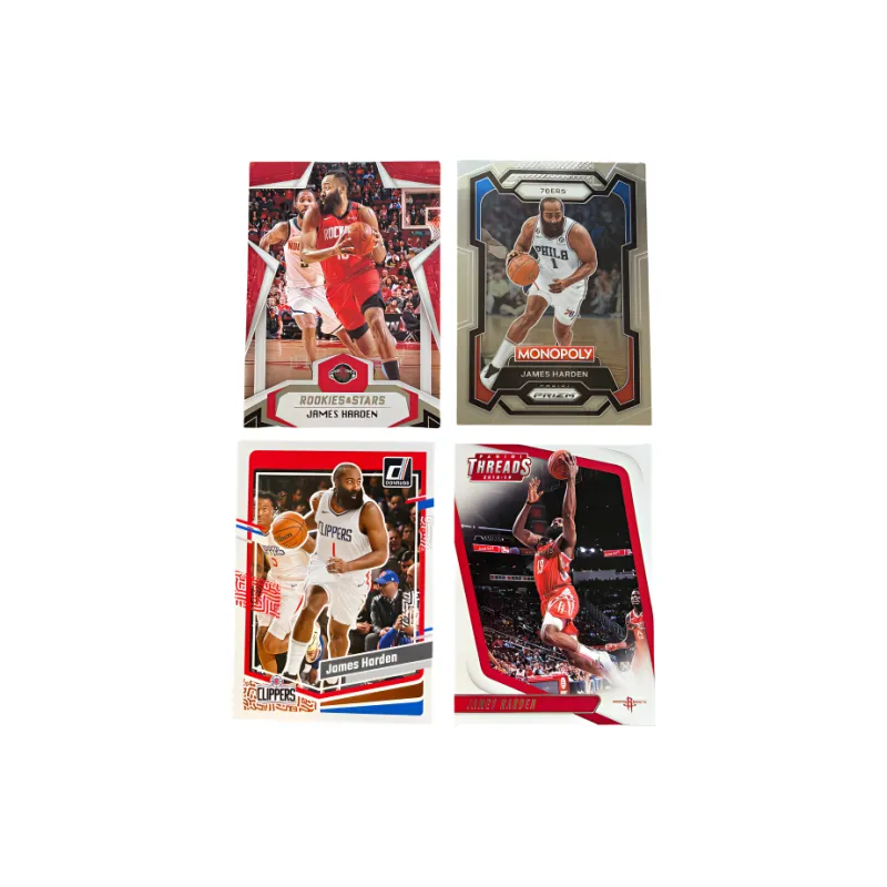 PANINI James Harden Basketball Star Card Rocket Team Collection Gift Card Access Pass Sports Cards 4 Pcs-0