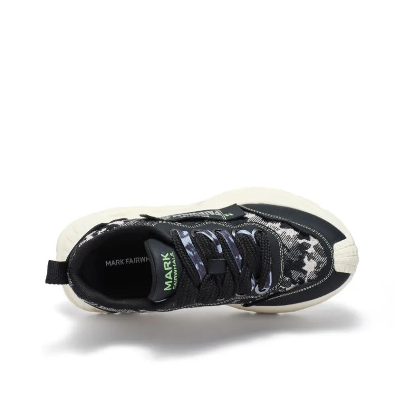FAIRWHALE Low-Top Chunky Sneakers Men's Prussian Blue/Mist Black-12