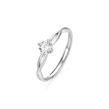 KADER 999 Fine Silver Rings Women's Silver white Gift Box