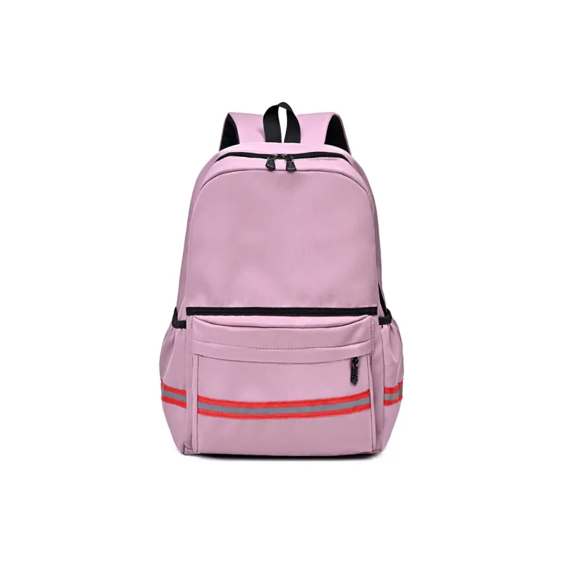 MOK Nylon Backpack Regular Unisex Black/Rose Red/Purple/Blue-4