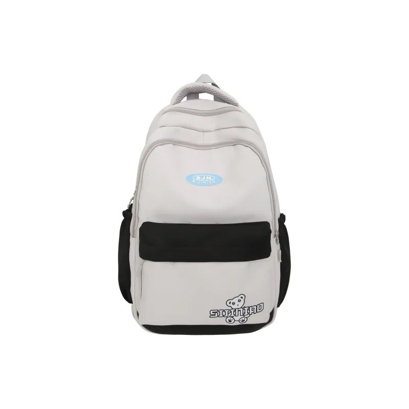 MOK Nylon Backpack Unisex Gray/Black/Red/Khaki/Blue-1