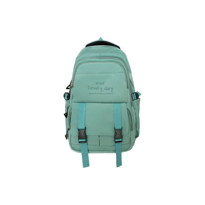 MOK Nylon Backpack Unisex Black/Watermelon Red/Burgundy/Green/Blue/Pink-4